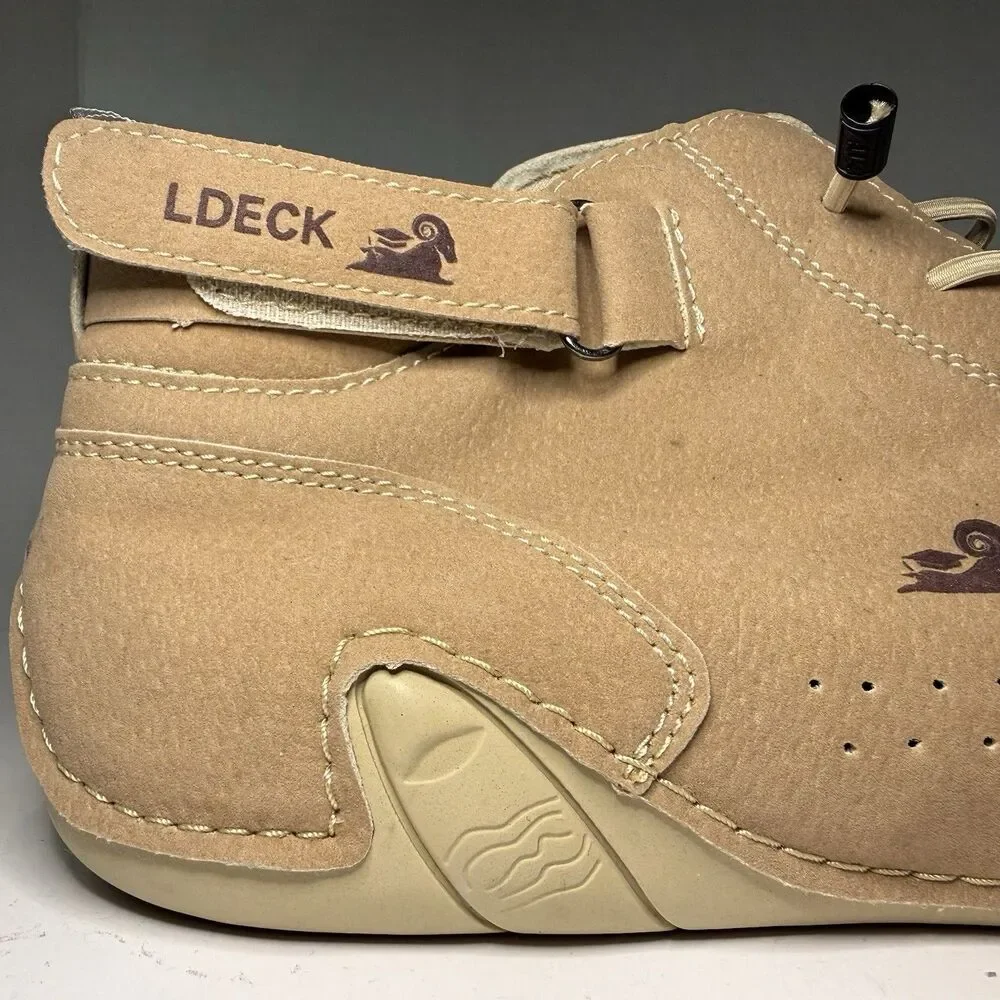 LDECK Barefoot Chukka Boots Mens EU 45 US 11 Tan Suede Minimalist Shoes
